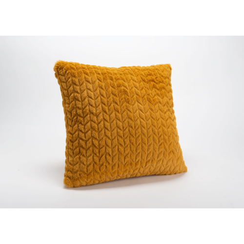 Cojín Chevron mostaza 40x40